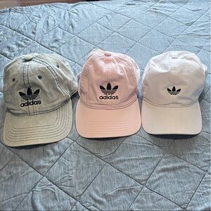 Adidas Caps in Pink, White and vintage adidas denim hat